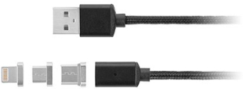 CABLU USB MAGNETIC MICRO USB / LIGHTNING 1M 