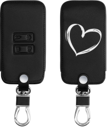 Husa Cheie Auto pentru Renault / Dacia - 4 Butoane - Keyless Go kwmobile Piele ecologica Negru 44637.43 