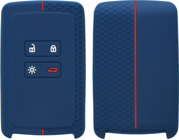 Husa Cheie Auto pentru Renault / Dacia - 4 Butoane - Keyless Go kwmobile Silicon Albastru 54806.09 