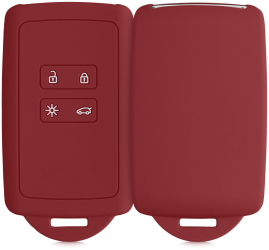 Husa Cheie Auto pentru Renault / Dacia - 4 Butoane - Keyless Go kwmobile Silicon Rosu 48035.20 