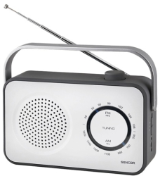 RADIO PORTABIL AM/ FM CAUCIUCAT ALB SENCOR 