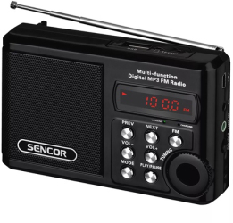 RADIO PORTABIL MICRO SD NEGRU SENCOR 