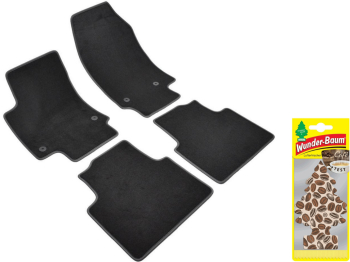 Covorase auto din mocheta Umbrella pentru Opel Crossland X 2017-prezent + Odorizant Auto Bradut Wunder-baum Cafe 