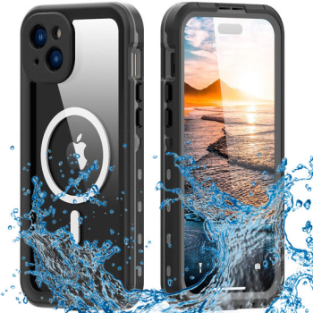 Husa pentru Apple iPhone 15 Plus - ShellBox Waterproof IP68 Case - Black 