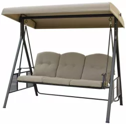 Balansoar gradina 3 locuri gri 201x125x180 cm Dubai 