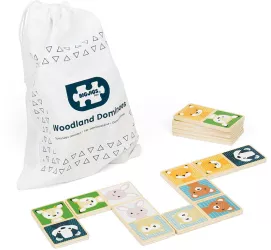 Domino din lemn - Animalute din padure 