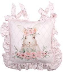 Set 4 fete perna scaun bumbac Iepuras 40x40 cm 