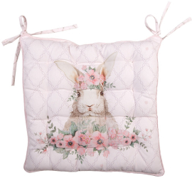 Set 6 perne scaune bumbac Iepuras 40x40x4 cm 