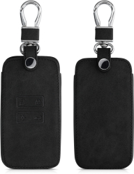 Husa Cheie Auto pentru Renault / Dacia - 4 Butoane - Keyless Go kwmobile Piele ecologica Negru 48563.01 
