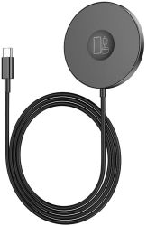Incarcator Wireless Fast Charge Magnetic Hoco CW41 cu USB Tip-C Negru 