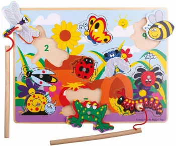 Joc de pescuit magnetic - Prietenii din gradina 