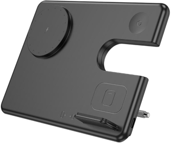 Statie incarcare wireless Hoco CQ1 compatibila Apple 15W Negru 