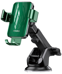 Suport Auto Telefon Kakusiga KSC-1498 Mechanical Gravity Lock prindere cu ventuza Verde 
