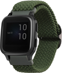 Curea Kwmobile pentru Garmin Venu Sq 2 Music Verde inchis Nylon KWM0000250E002C 