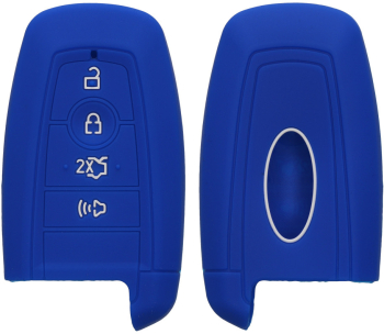 Husa Cheie Auto Kwmobile pentru Ford 4 Butoane Albastru Silicon KWM000025EA001C 