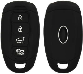 Husa Cheie Auto Kwmobile pentru Hyundai 4 Butoane Negru Silicon KWM000025DZ001C 