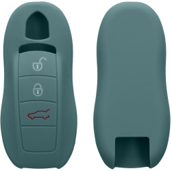 Husa Cheie Auto Kwmobile pentru Peugeot 3 Butoane Verde inchis Silicon KWM000008IA003C 