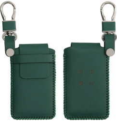 Husa Cheie Auto Kwmobile pentru Renault 4 Butoane - Smart Key Verde inchis Piele naturala KWM000018SC003C 