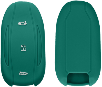 Husa Cheie Auto Kwmobile pentru Tesla Model 3/Model Y/Model S Verde inchis Silicon KWM000025EB003C