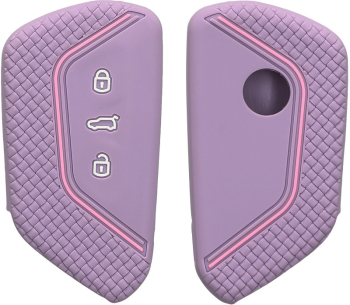 Husa Cheie Auto Kwmobile pentru VW 3 Butoane Mov Silicon KWM000011JU007C 