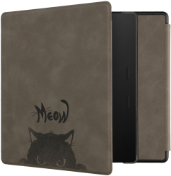 Husa Kwmobile pentru Amazon Kindle Oasis 10 Gri/Negru Piele ecologica KWM000014ND014C