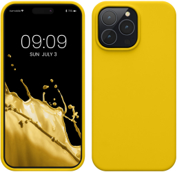 Husa Kwmobile pentru Apple iPhone 14 Pro Max Galben Silicon KWM000016NL038C 
