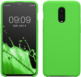 Husa Kwmobile pentru OnePlus 6T Verde Silicon KWM000009BL034C 