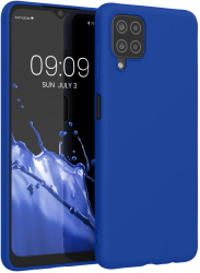 Husa Kwmobile pentru Samsung Galaxy A12 Albastru Silicon KWM000012BL057C 