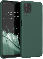 Husa Kwmobile pentru Samsung Galaxy A12 Verde Silicon KWM000012BL054C 