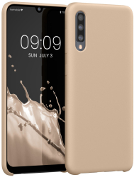 Husa Kwmobile pentru Samsung Galaxy A50 Crem Silicon KWM0000102C033C 