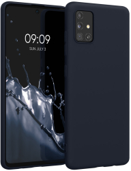 Husa Kwmobile pentru Samsung Galaxy A51 Albastru inchis Silicon KWM000010YZ042C 
