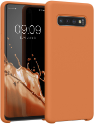 Husa Kwmobile pentru Samsung Galaxy S10 Portocaliu Silicon KWM000009QK051C 