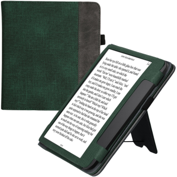 Husa Kwmobile pentru Tolino Epos 3 Verde inchis/Gri Textil KWM000017KY002C 