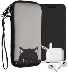 Husa Universala Kwmobile pentru telefon Marime XXL - 7 inch Gri/Negru Neopren KWM000007UJ150C 