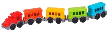 Mini trenulet TechnoK locomotiva cu 4 vagoane multicolor 