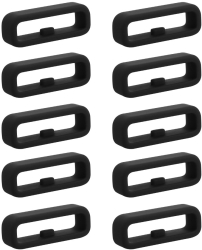 Set 10 Bucle suport pentru curea de 22 mm Negru Silicon KWM000024YJ002C 
