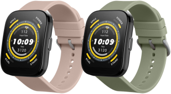Set 2 Curele Kwmobile pentru Amazfit Bip 5/GTR 4 Verde/Roz Silicon KWM000024YT003C 