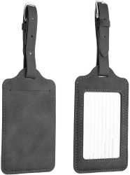 Set 2 Etichete pentru bagaje Kwmobile Gri Piele ecologica 53126.06 