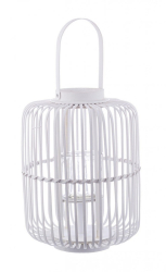 Set 2 felinare bambus alb Brielle 34x42.5 cm 