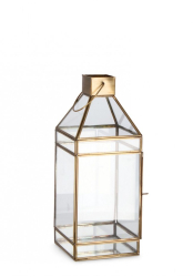 Set 2 felinare metal auriu Siwan 16x16x42 cm 