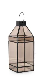Set 2 felinare metal negru Siwan 16x16x42 cm 