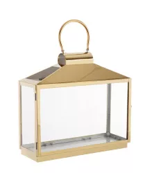 Set 2 felinare otel auriu Nilak 40.5x14.5x39 cm 