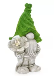 Set 2 figurine Gnom ceramica cu led 28x20x46 cm 