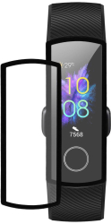 Set 2 Folii de protectie Kwmobile pentru Honor Band 5 Transparent/Negru Polimer KWM000024WB001C 