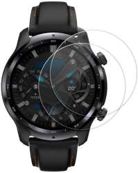 Set 2 Folii de protectie Kwmobile pentru TicWatch Pro 3 Lite Transparent Sticla securizata 61983.1 