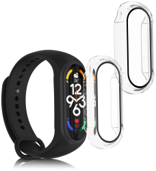 Set 2 Huse complete Kwmobile pentru Xiaomi Mi Band 7 Transparent Plastic KWM000024ZE001C 