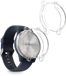 Set 2 Huse Kwmobile pentru Garmin Vivomove 3S Transparent Silicon KWM000024UL001C 