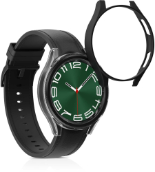 Set 2 Huse Kwmobile pentru Samsung Galaxy Watch 6 Classic Negru/Transparent Plastic KWM000024TJ001C 