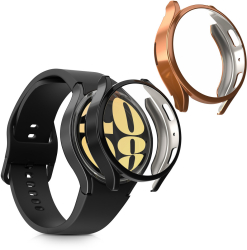 Set 2 Huse Kwmobile pentru Samsung Galaxy Watch 6 Negru/Auriu Silicon KWM000024TG004C 