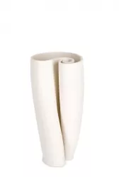 Set 2 vaze flori ceramica bej Maeli 13x26.5 cm 